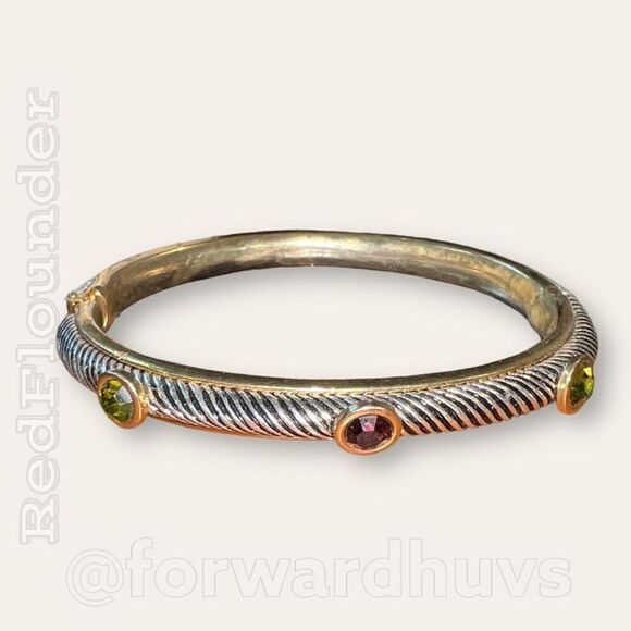 Bundle Sale 3 for $15 | Silver & Gold Tone Hinge Bracelet - Picture 1 of 8